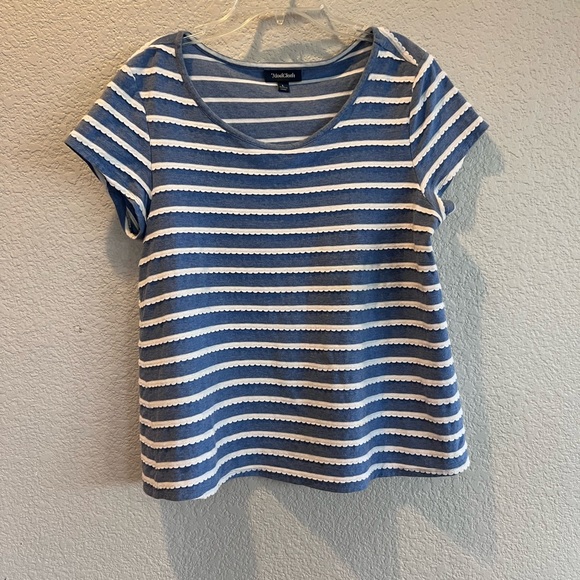 ModCloth Blue White Ricking Stripe Top - Picture 6 of 6